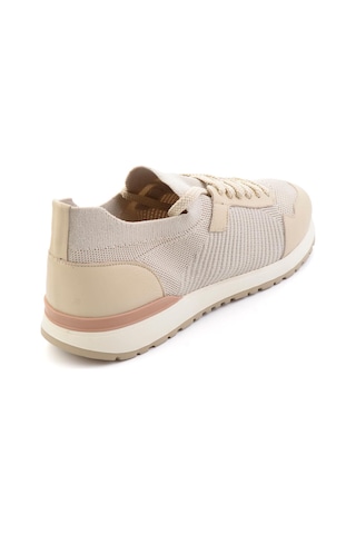 Bambi Bej Hakiki Deri Erkek Sneaker E01730580382