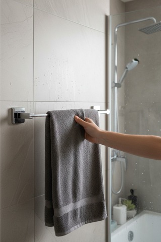 Tema Lüx Kare Plus Uzun Havluluk Paslanmaz Ss 304 Krom Kaplama Banyo Havlu Barı Askısı Krom