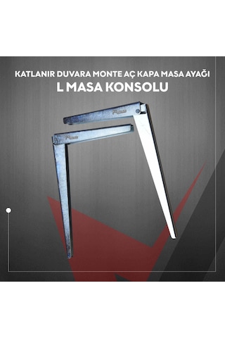 Katlanır Duvara Monte Aç Kapa Masa Ayağı L Masa Konsolu 30 Cm