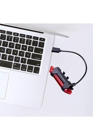 Usb Şarj Edilebilir Parlak Bisiklet Led Lamba Su Geçirmez Güvenlik Uyarı Arka Lamba Işığı Beyaz