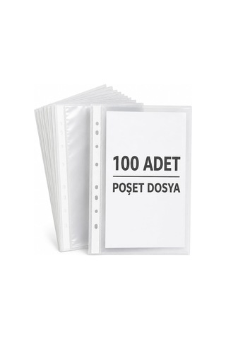 Nistabolje 100 Adet A4 Şeffaf Dosya Föy Poşet Dosya Diğer