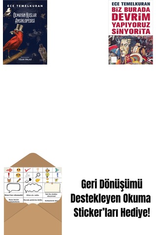 Olmayan Kuşlar Ansiklopedisi + Biz Burada Devrim Yapıyoruz Sinyorita Cep Boy + Okuma Sticker'ları