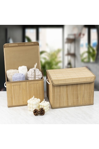 Decolove Bambu İkili Saklama Kutusu