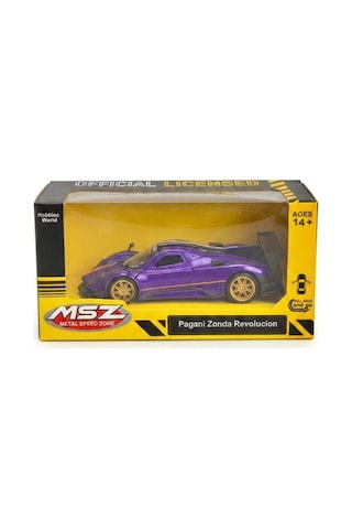 Hobbiez Lisanslı Pagani Zonda Kapıları Açılabilir Model Diecast 1.36 Ölçek Metal Model Araç Mor