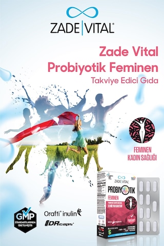 Zade Vital Probiotics Feminen 30 Kapsül Probiyotik
