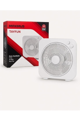 Maximus Tayfun Masa Üstü Kutu Vantilatör 12''