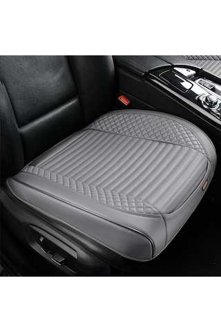 Gri Seametal Tam Sarılmış Araba Ön Koltuk Kılıfı Premium Pu Deri Araç Koltuk Minderi Nefes Alabilir Anti Scratch Sandalye Koruyucu Mat Type A