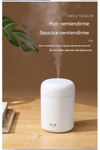 Renkli Hava Nemlendirici Masaüstü Arıtma Cihazı -pembe