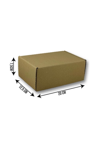 12,5x20x7,5cm Kilitli Dayanıklı E-ticaret Karton Kargo Kutusu 500 Adet