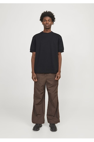 Jack & Jones Erkek Bisiklet Yaka Kısa Kollu Tişört - Deco 12253379 Black Siyah