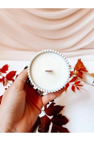 Bernami Mumluk Şamdanpinterest Vanilya Kokulu Ahsap Fitil Dekoratif Kutuda Mum Diğer