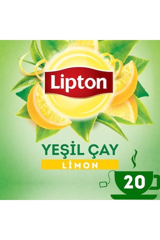 Lipton Berrak Limonlu Bardak Süzen Poşet Yeşil Çay 20'li Paket