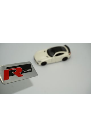Vw Volkswagen R Line Krom Metal Body Plaka 3M 3D Logo Amblem