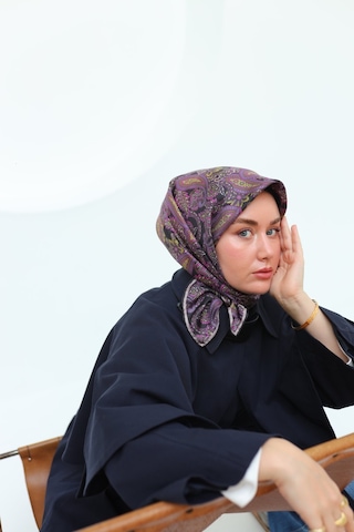 Silk Home Twill İpek Eşarp 11455-16 Siyah, Gümüş, Funda Pembe, Sarı