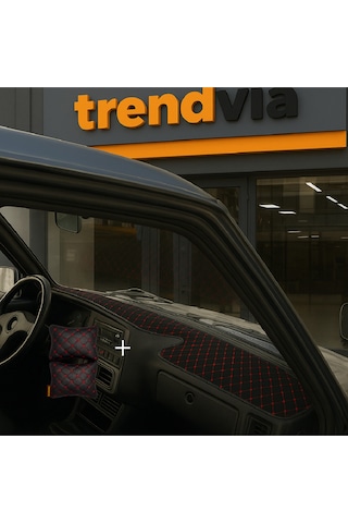 Tofaş Şahin Doğan Kartal Yüksek Ön Göğüs Siyah-kırmızı Torpido Kılıfı / Siyah-kırmızı Boyun Yastığı