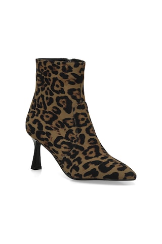 Butigo 24k-526 4pr Leopar Kadın Topuklu Bot 000000000102025499 Kahverengi