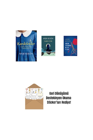 Kardelenler + Yarın Yok + Her Yerde Kan Var Ciltli + Okuma Sticker'ları