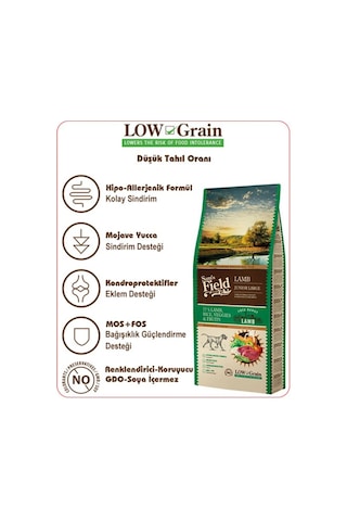 Sam's Field Junior Hypo Allergenic Kuzu Etli Düşük Tahıllı Büyük Irk Yavru Köpek Maması 2500 G