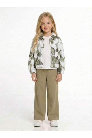 Xo Kids Kız Çocuk 3lü Alt Üst Kombin Takmı 4-8 Yaş Set0512 Yeşil