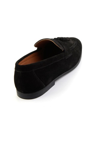 Siyah Hakiki Deri Erkek Loafer Ayakkabı E01594456502 Siyah