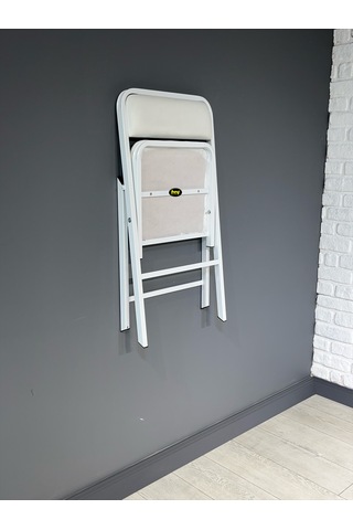 Hey 4'lü Katlanır Kamp Sandalyesi Piknik Sandalyesi Beyaz