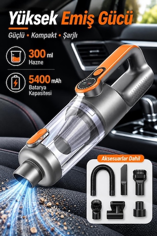 Kablosuz Araç Süpürgesi Vakum Ve Üfleme 2in1 Metal Filtreli 300 Ml Hazneli 5400 Mah Şarjlı Süpürge Kablosuz Araç Süpürgesi Vakum Ve Üfleme 2in1 Metal Filtreli 300 Ml Hazneli 5400 Mah Şarjlı Süpürge