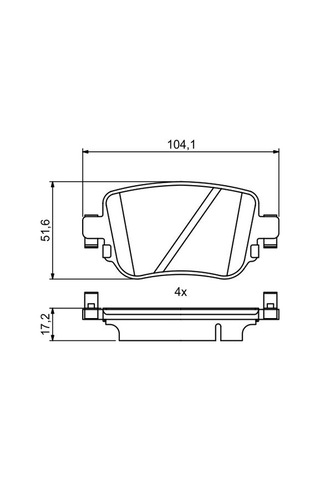 Skoda Octavia 1.4tsı 2013-2018 Bosch Arka Balata Netpar25109