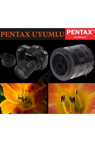 Yeni Raypro Manuel Makro Extension Uzatma Tüpü Seti Pentax Uyumlu
