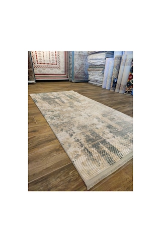Quadro 3704 Krem-mavi-bej Halı Çok Renkli