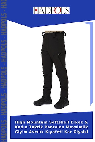 Hadpols High Mountain Softshell Erkek & Kadın Taktik Pantolon Mevsimlik Giyim Avcılık Kıyafeti Kar Giysisi Çok Renkli