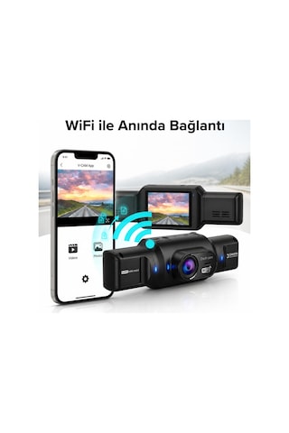4 Kanallı 1080p Araç Kamerası 3.16 İnç Ips Ekran Gece Görüşlü Park Modlu
