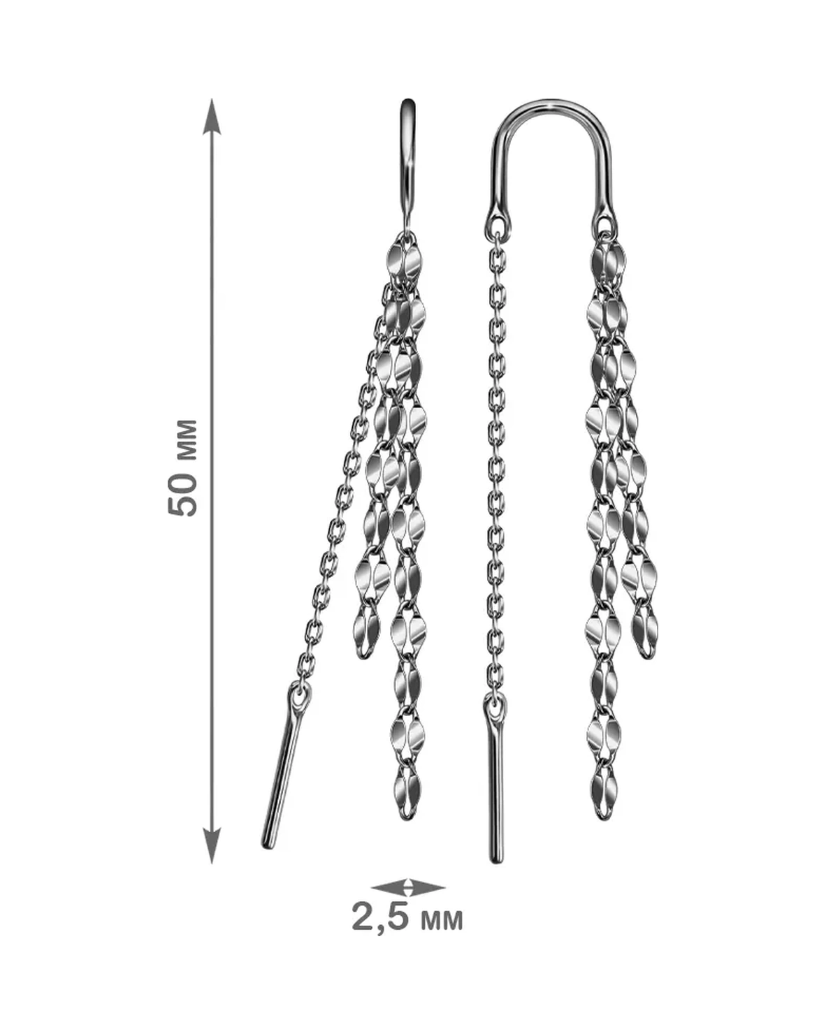 Veronika Jewelry Factory Gümüş 925 Küpe Geçişli Sarkıtlar Halkaları 439430619 Diğer