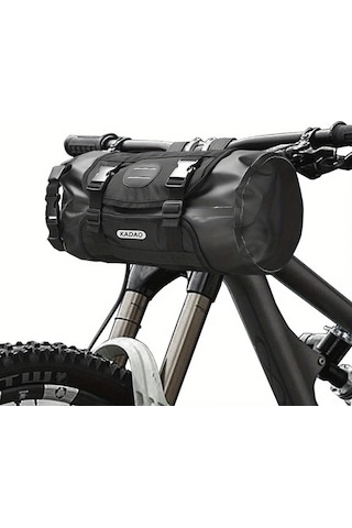 Willowhaven 3-7l Bisiklet Gidon Çantası - Siyah Dayanıklı Pvc Depolama Kesesi Ayarlanabilir Kayışlar Haki