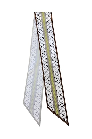 Tarzını Seç Asil Çizgi Desenli Kahverengi Kravat / Eşarp / Fular 105x9 Cm Asil Kahverengi