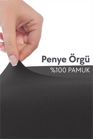 Calmera | %100 Pamuk Penye Lastikli Çarşaf | Çift Kişilik | Ekru