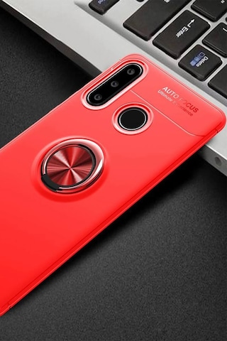 Cosmotex Newface Huawei Y6p Kılıf Range Yüzüklü Silikon - Kırmızı