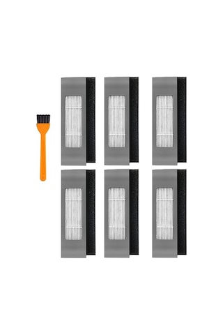 Moveevo Ecovacs Deebot T8/t9/ozmo 920/950/n8 Serisi İçin Yüksek Kaliteli Filtre Seti - Temizlik Performansını Artırır, Kolay Değiştirilebilir 6 Adet Filtre + 1 Temizlik Fırçası Çok Renkli