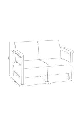 Holiday Toscana Balkon Takımı Çöl Gri