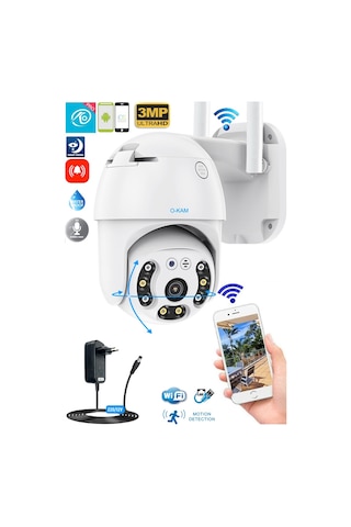 Pro 3038 360 Görüş Hareketli Wireless Waterproof Akıllı Ip Güvenlik Kamerası Okam Uygulama