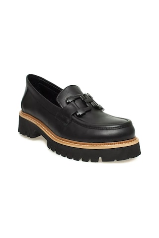 Mammamia D24ya-3165 Tokalı Hafif Loafer Deri Kadın Ayakkabı Gri