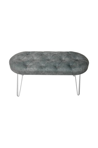 Louca Bench, Gri Silver Gri - Gümüş