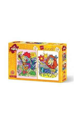 Art Kids Puzzle 12+24 Parça Müzisyen Hayvanlar Çocuk Puzzle