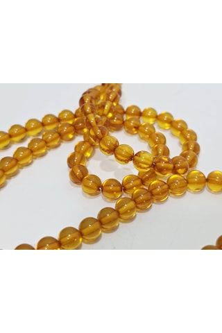 Doğal Kaya Damla Kehribar Tesbih 99luk 6,5mm 16,20 Gram