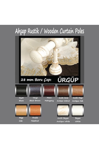 Ahşap Rustik,  Halkalı + Raylı