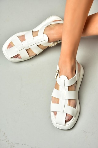 Fox Shoes S518106009 Beyaz Kadın Sandalet Beyaz