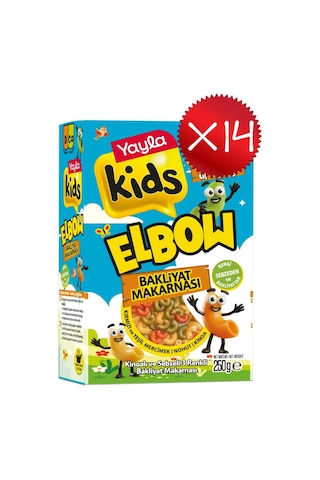 Yayla Kids Kinoalı Sebzeli 3 Renkli Elbow Bakliyat Makarnası 250 G X14
