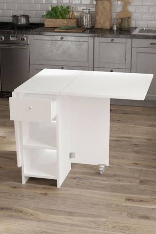 Dekorfim DF01102B Pratik Katlanır Masa Mutfak ve Yemek Masası