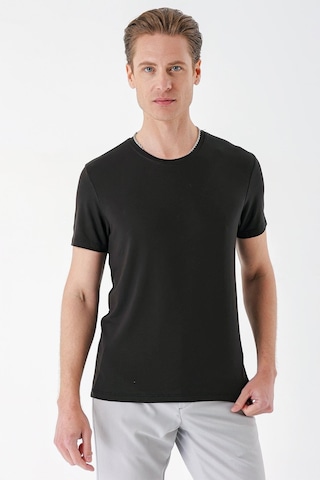 Efor Slim Fit Bisiklet Yaka Düz Pamuklu Acı Kahve Tişört Ts 823 Kahverengi