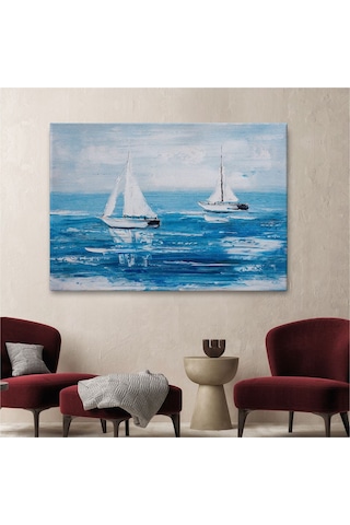 Es10 modagos067 Yaz Yelkenli Dekoratif Kanvas Duvar Tablosu-3711 (50 x 70)