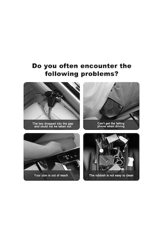 Novahub Araba Koltuğu Boşluk Düzenleyici, Koltuk Boşluğu Doldurucu, Depolama Kutusu, Ön Koltuk Arası, Premium Pu Deri Konsol Tutucu, Evrensel Cepler